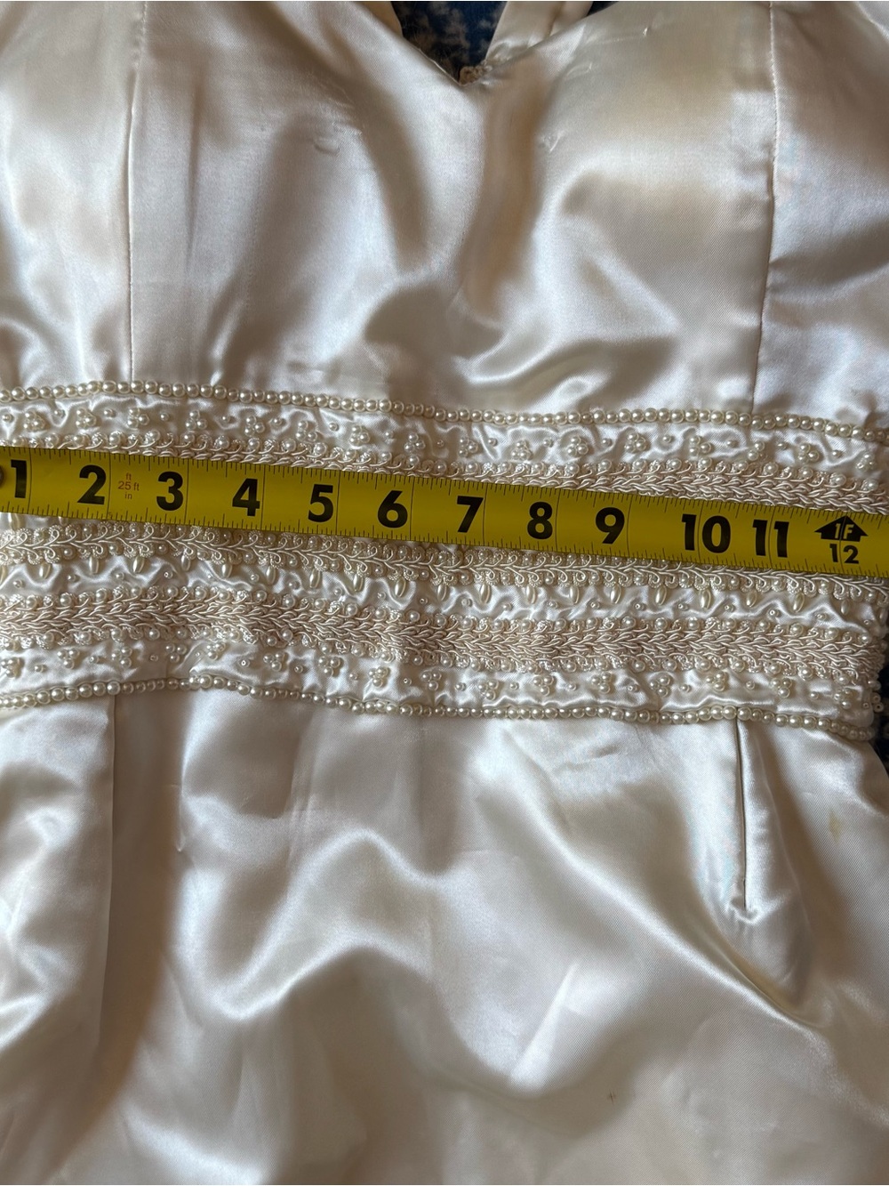 One of a Kind Hand-Beaded Venezuelan Wedding Dress by Mariela Eugenia Godoy 1997 - Picture 15 of 17